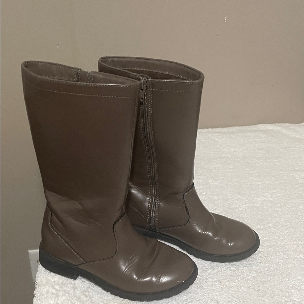 Brown Knee-High Women's Boots - Picture 2 of 7
